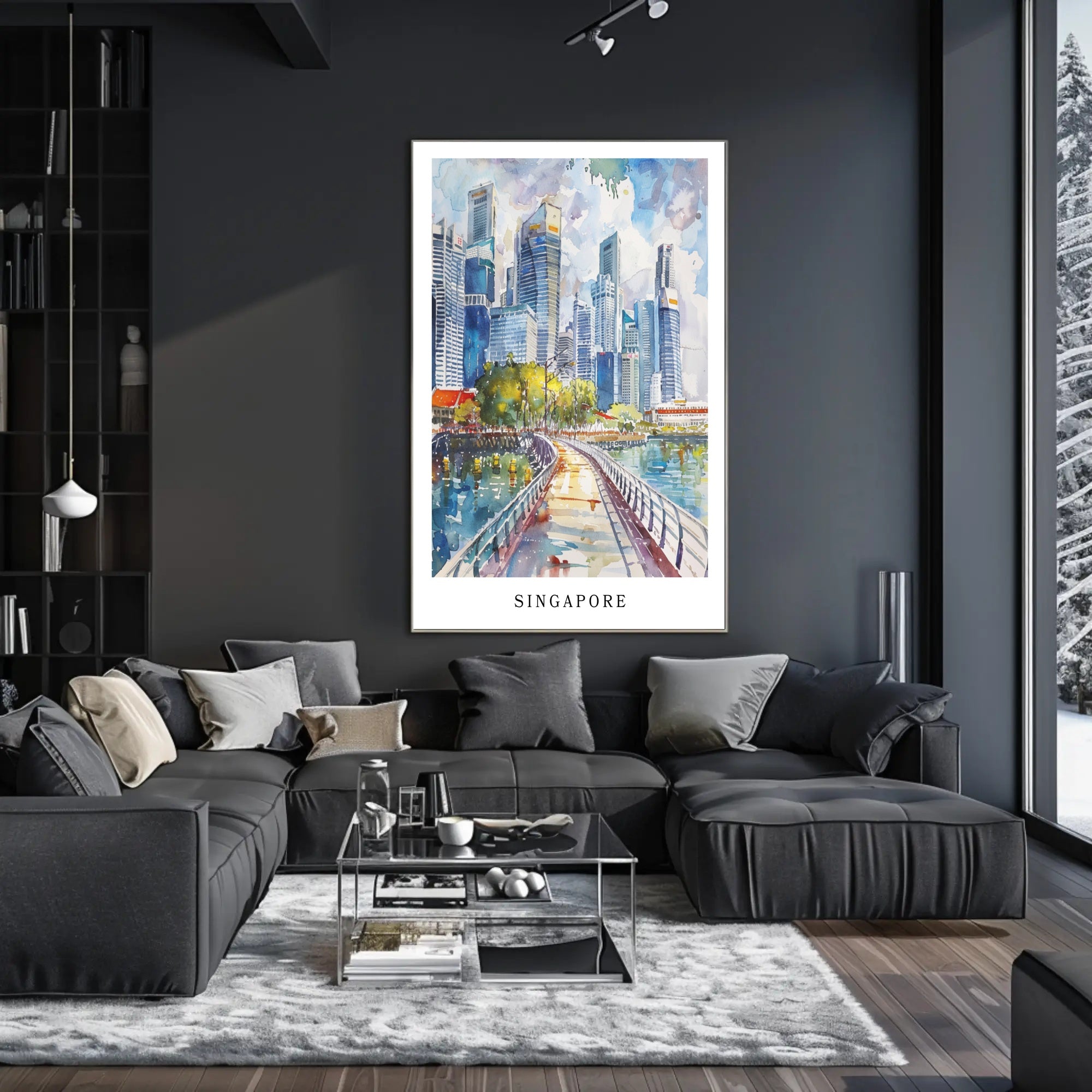 Singapore Skyline Poster PosterGoat