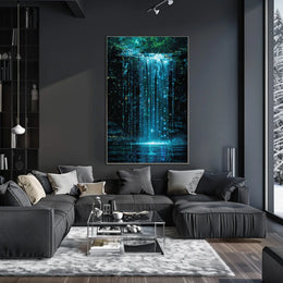 Digital Waterfall Poster