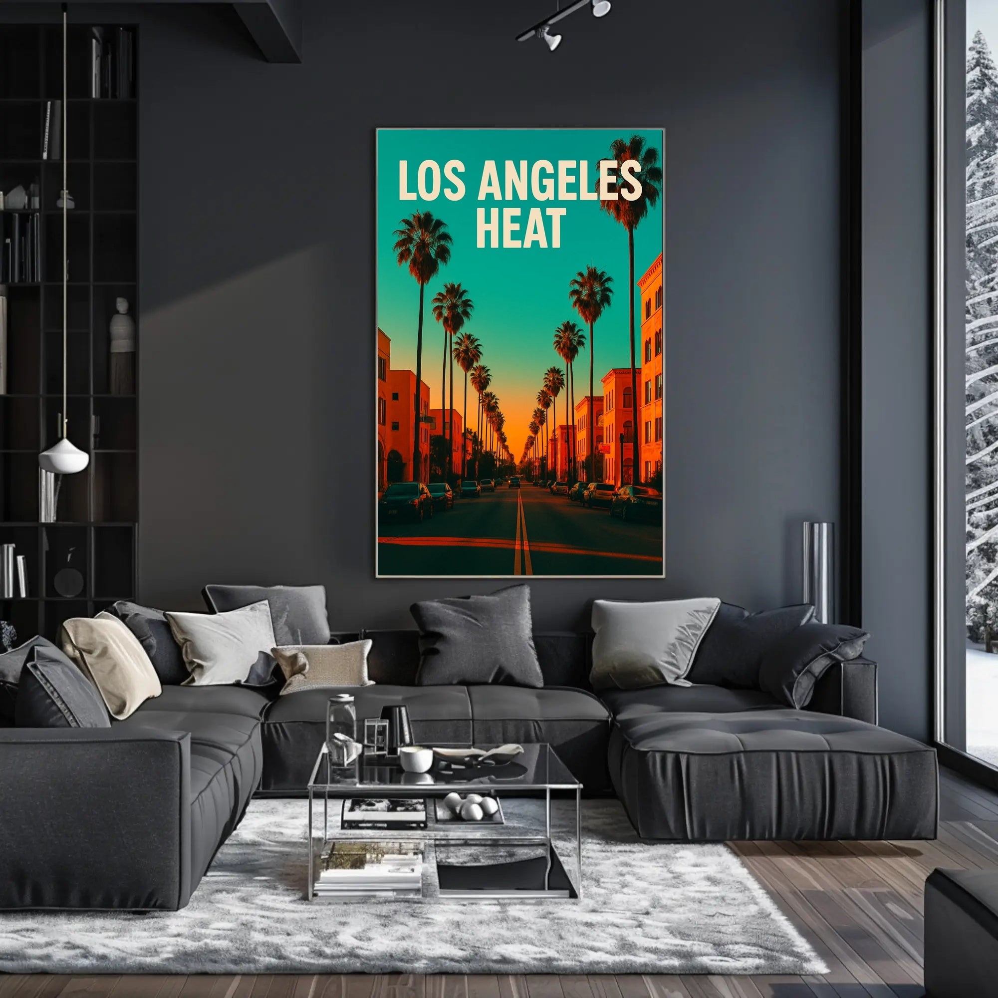 Los Angeles Heat: Vibrant Urban Cityscape Poster