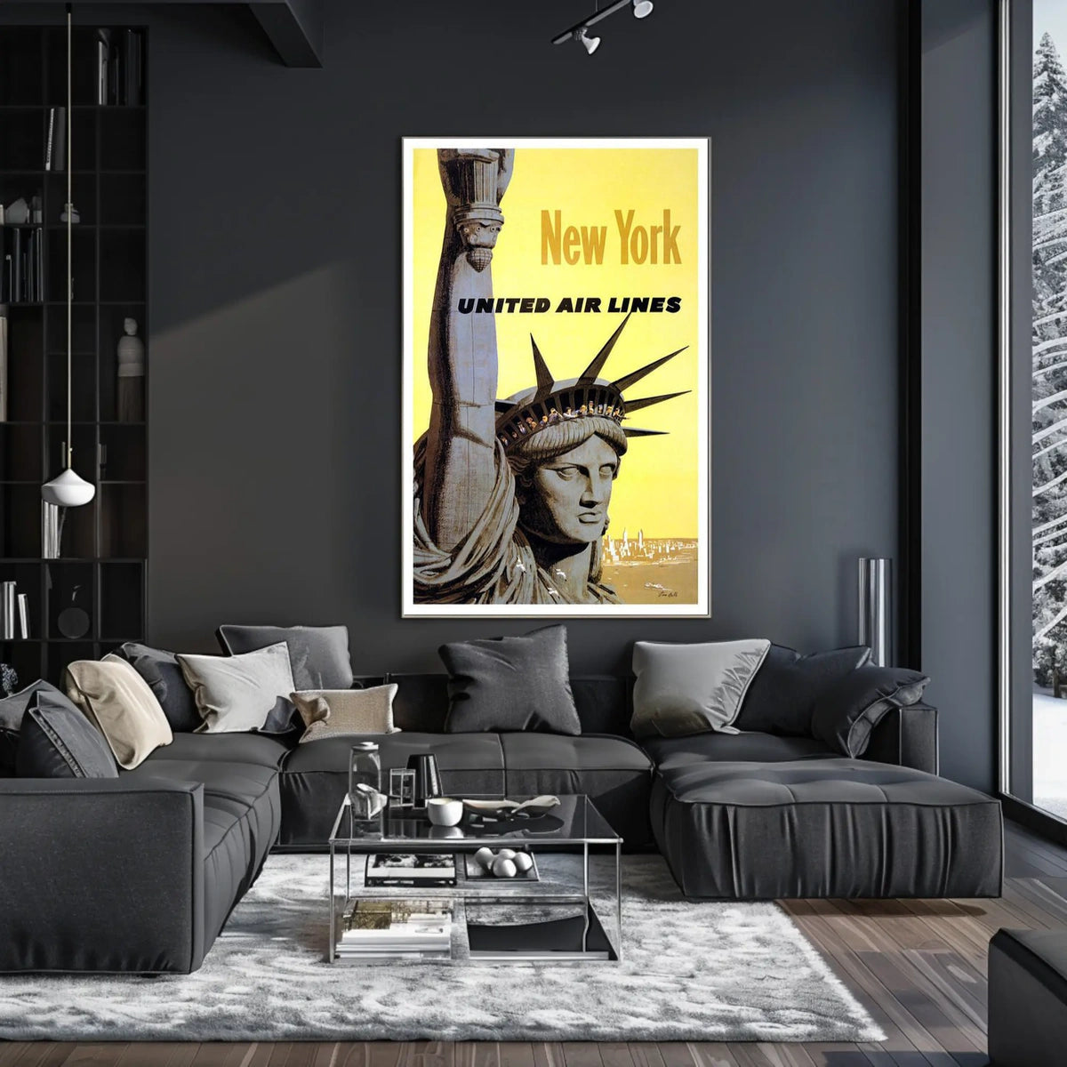 Statue Of Liberty Vintage Travel Poster Art For Home Decor