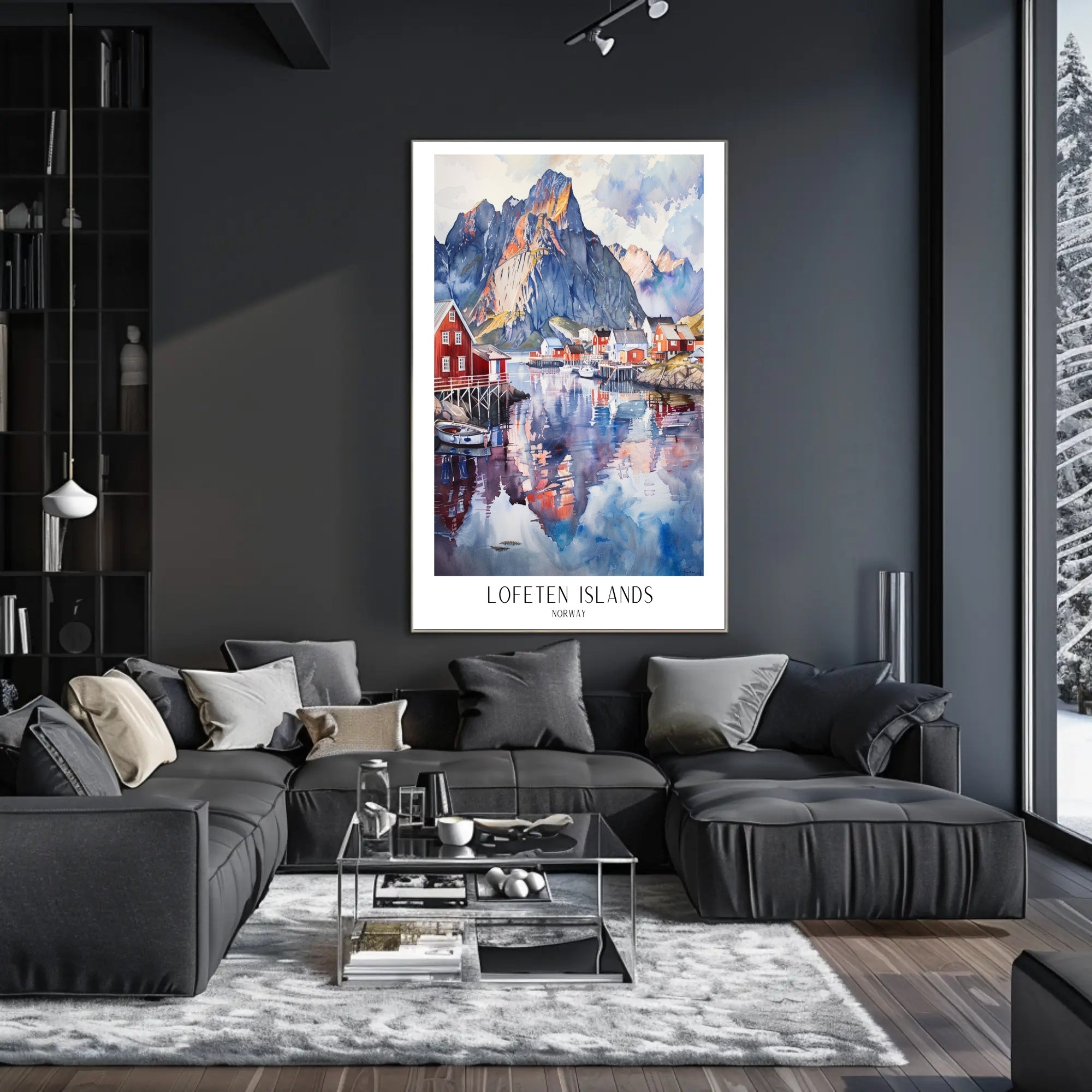 Lofoten Islands Coastal Serenity Travel Poster PosterGoat