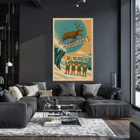 Reindeer Ski Jumping Extravaganza Poster
