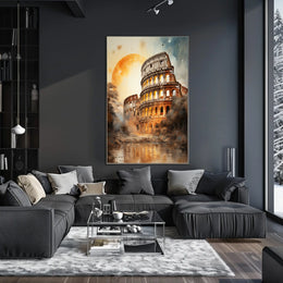 Colosseum Glory Ancient Rome Travel Poster