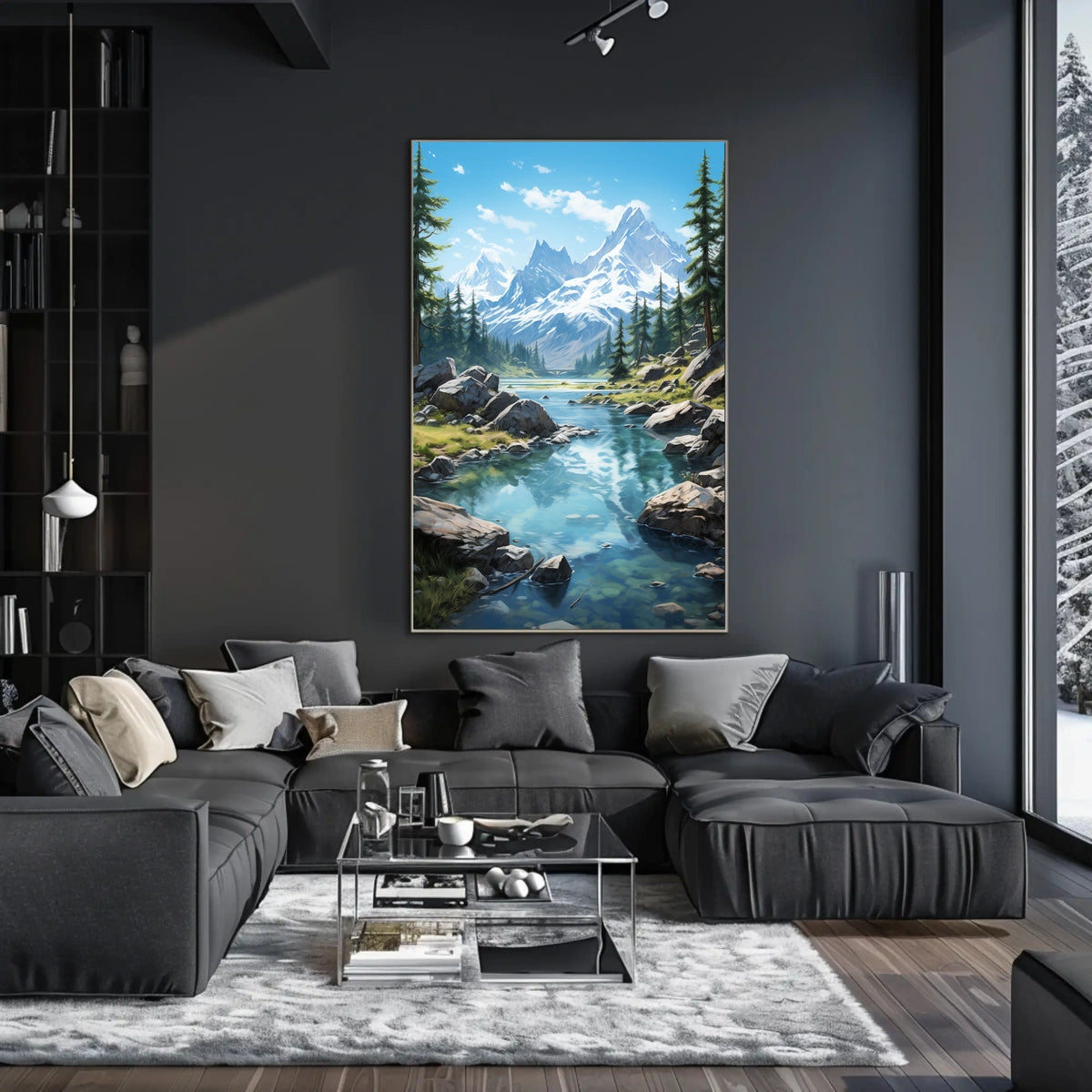 Tranquil Mountain Landscape Poster