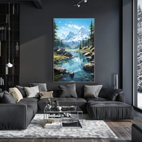 Tranquil Mountain Landscape Poster