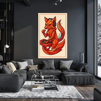 Geometric Dj Fox Poster