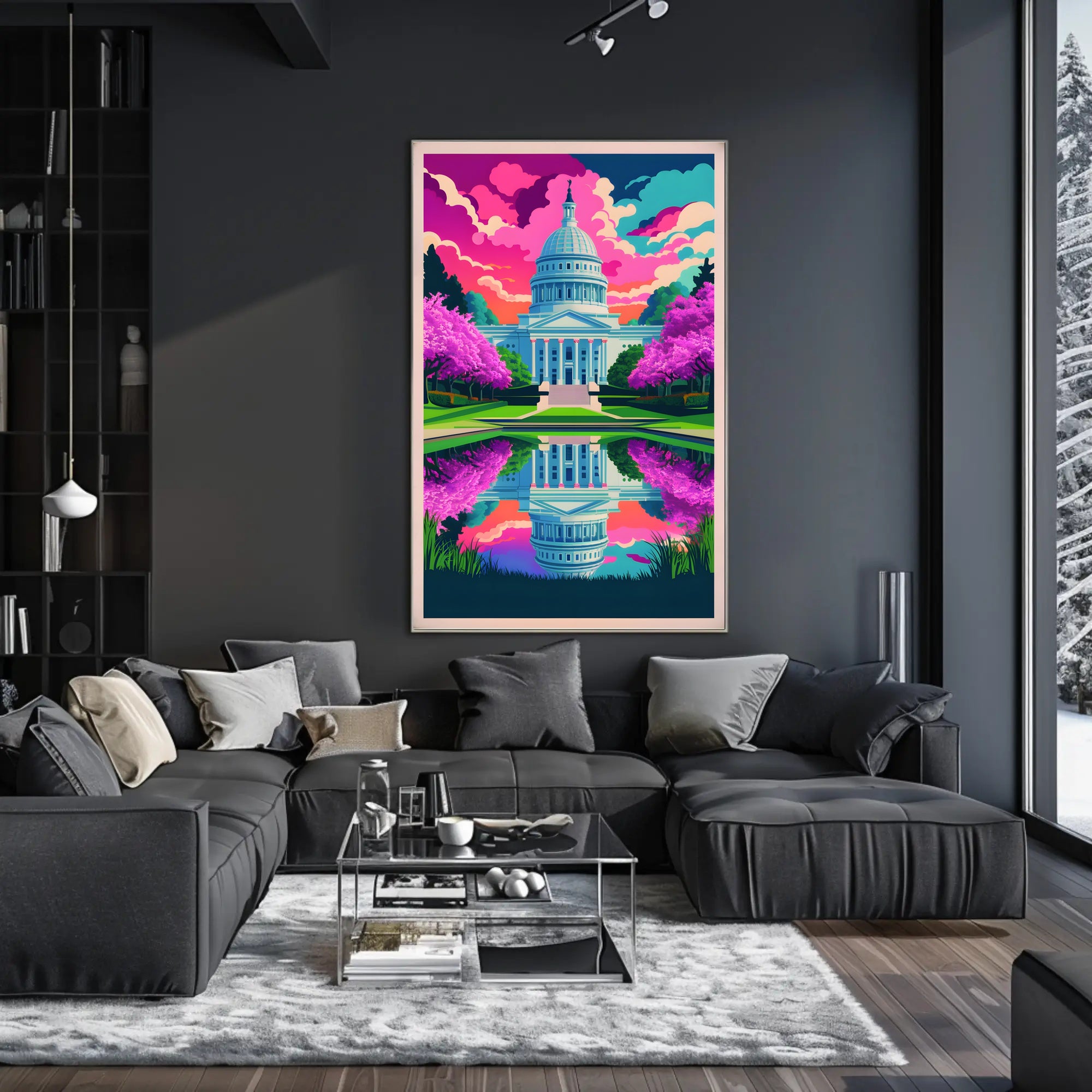 Vibrant Capitol Reflection Poster
