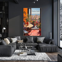 Madras India Balcony View with Cozy Seating Poster