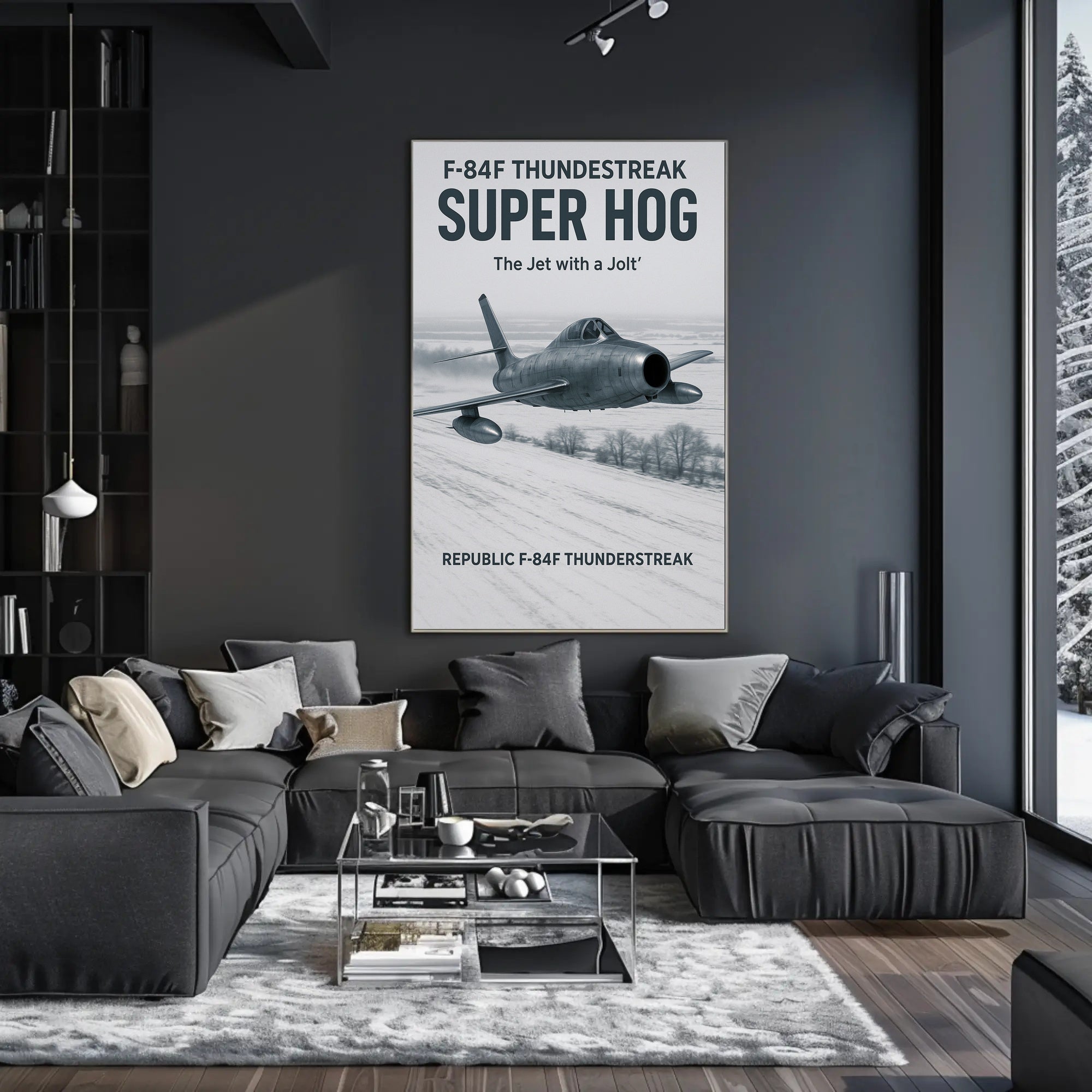 F-84F Thunderstreak Super Hog Poster PosterGoat
