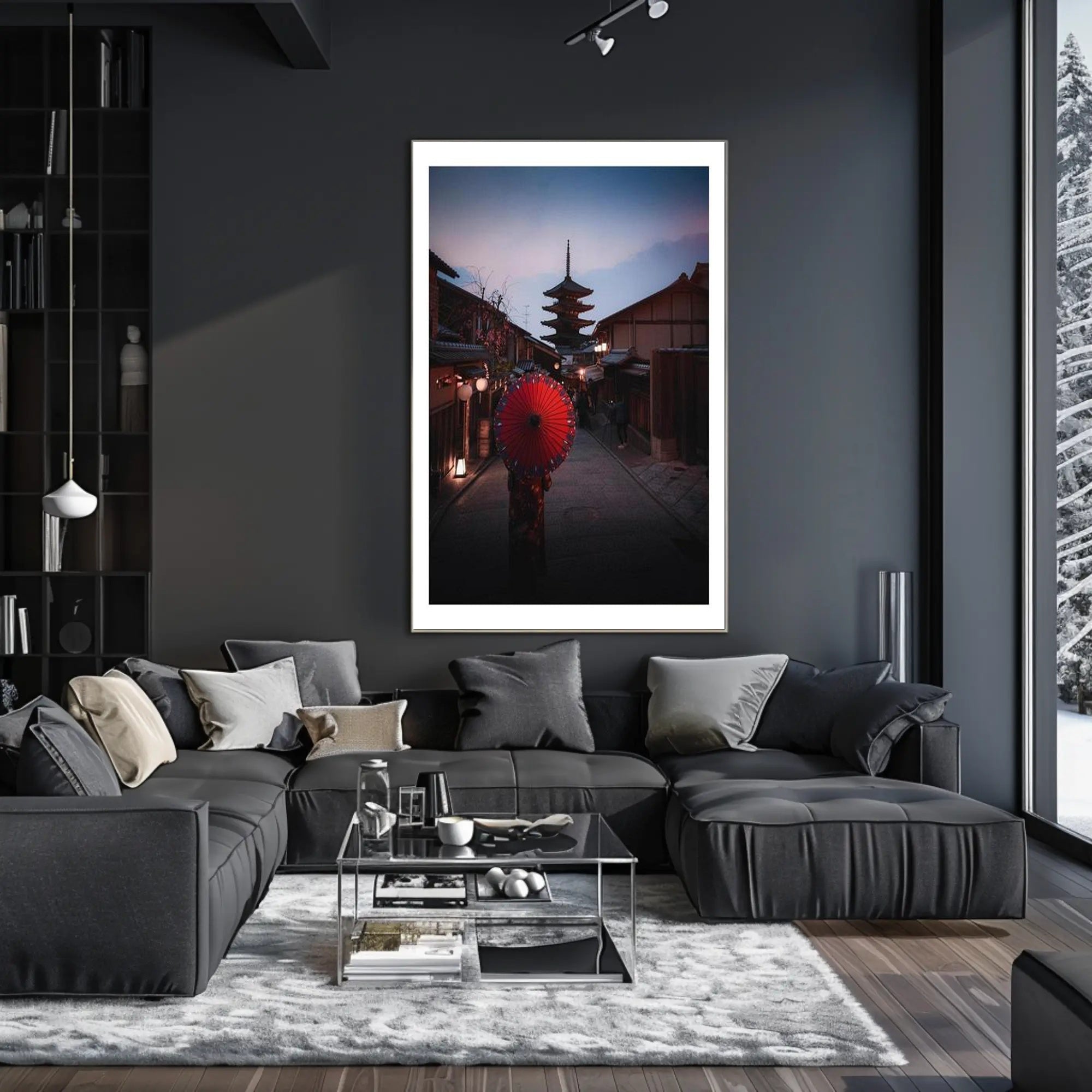 Evening Stroll in Kyoto Poster PosterGoat