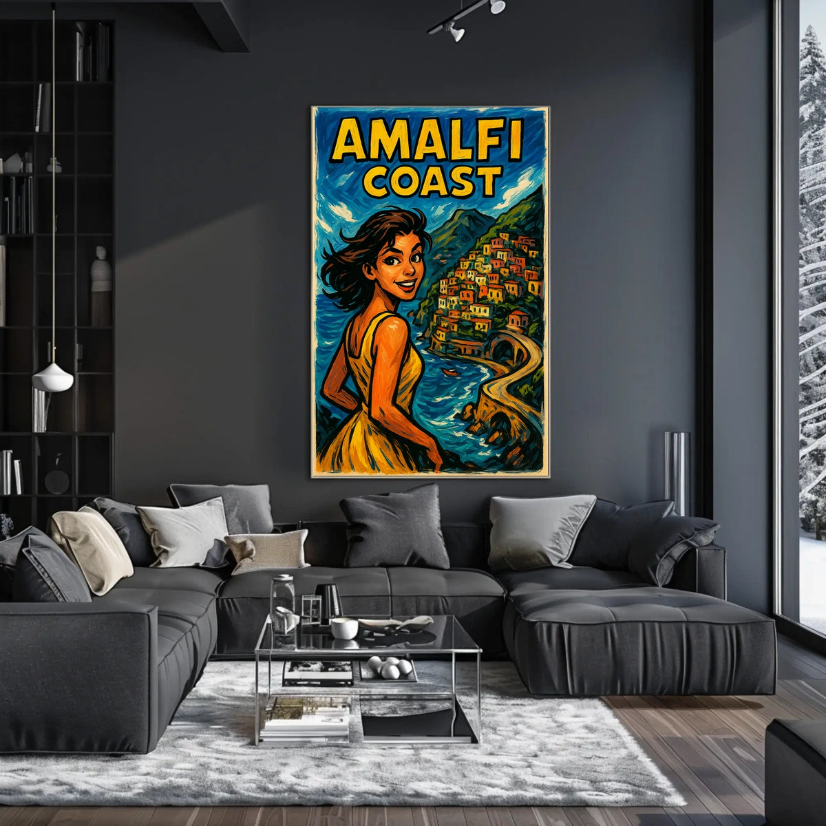 Amalfi Coast Adventure Poster 18x24 Scenic Wall Art