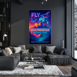 Fly to Rocky Mountain National Park Poster