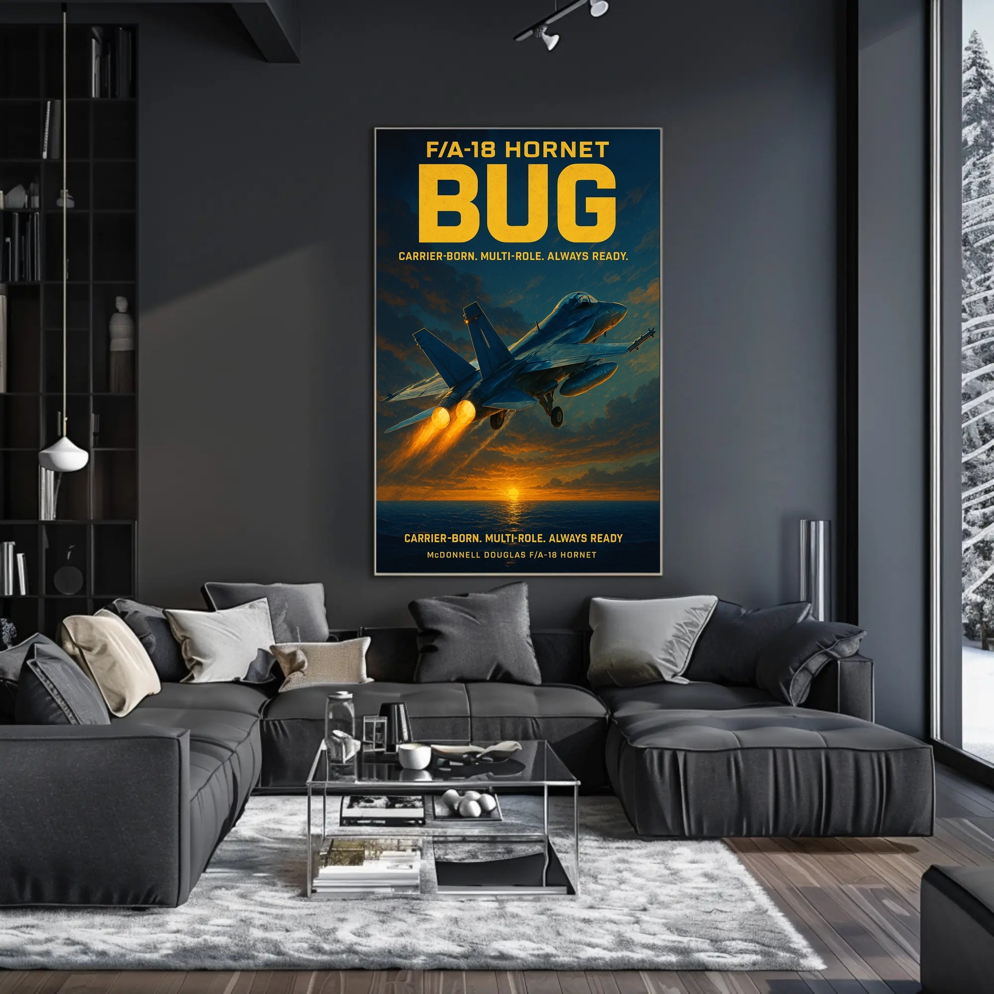 F/A-18 Hornet Ocean Flight - Poster