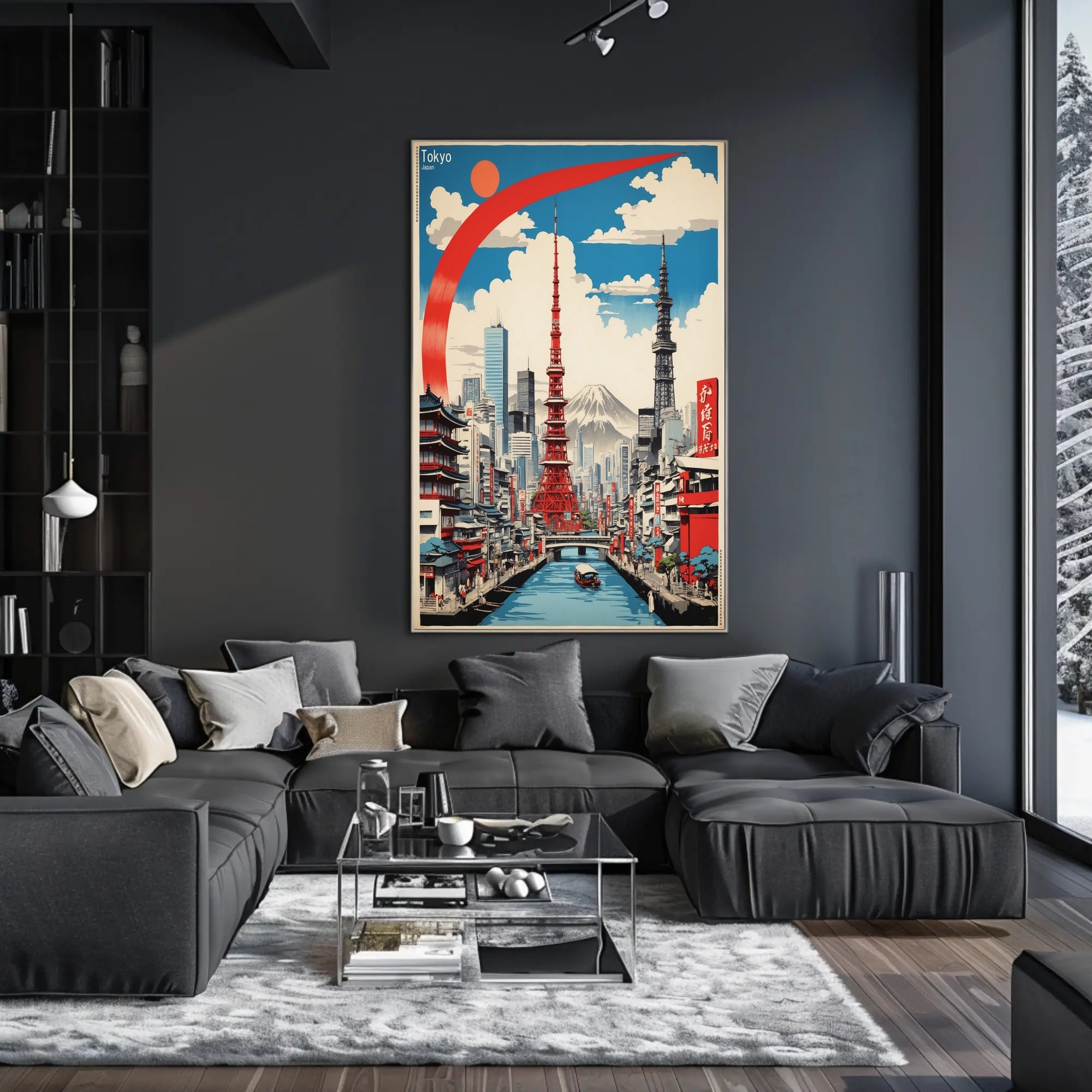 Tokyo's Vibrant Fusion in Travel Poster