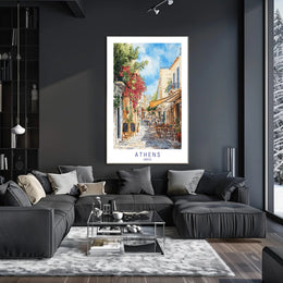 Vibrant Streets of Athens Poster PosterGoat