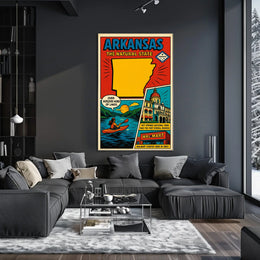 Arkansas Attractions Lakes Hot Springs National Park Poster