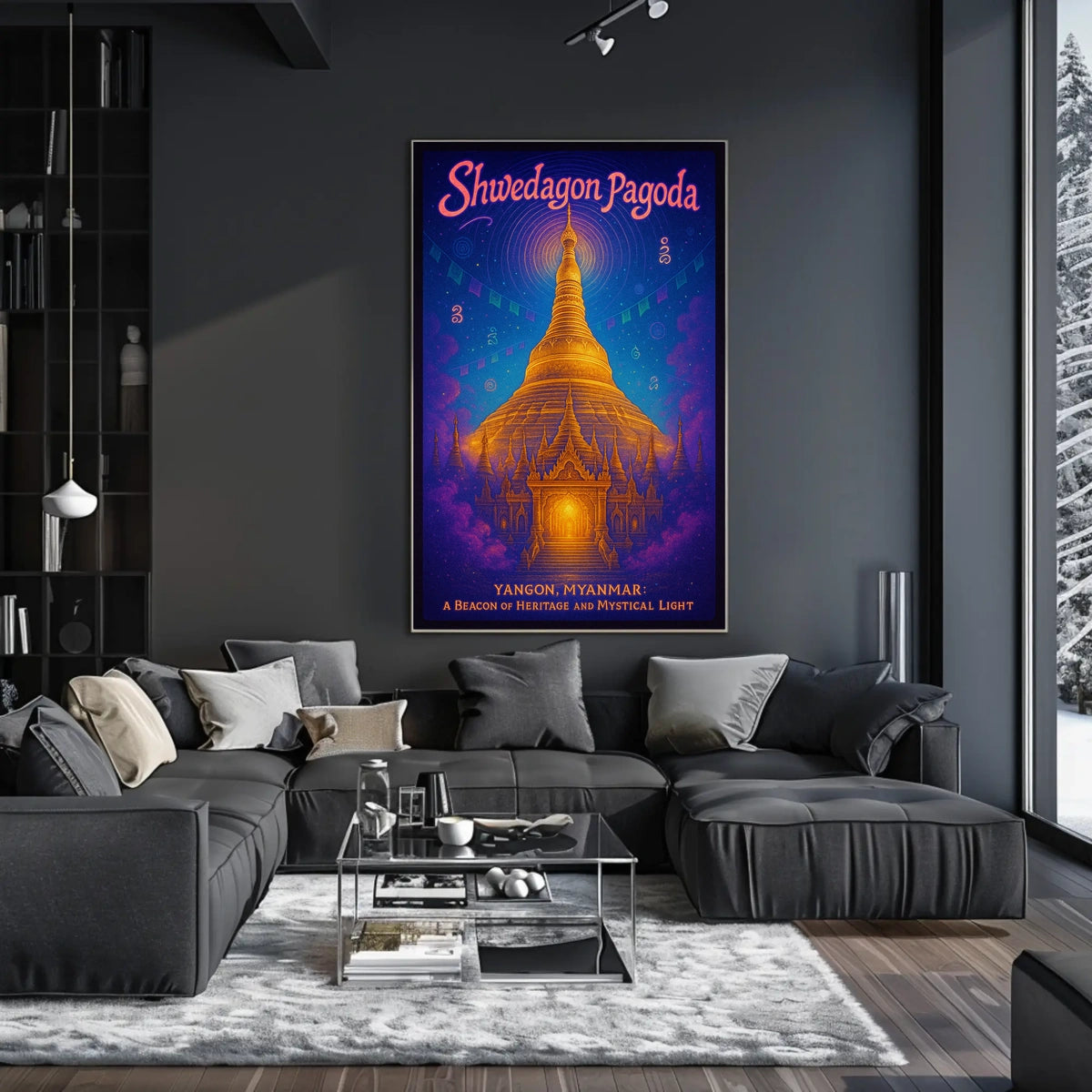 Shwedagon Pagoda A Mystical Landmark Poster