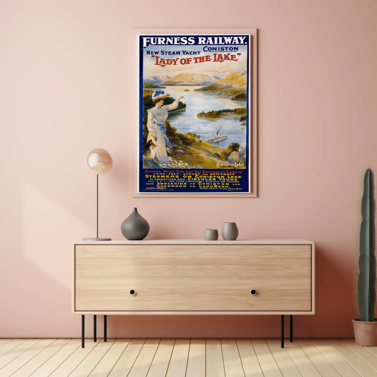 Lady of the Lake - Furness Railway Poster