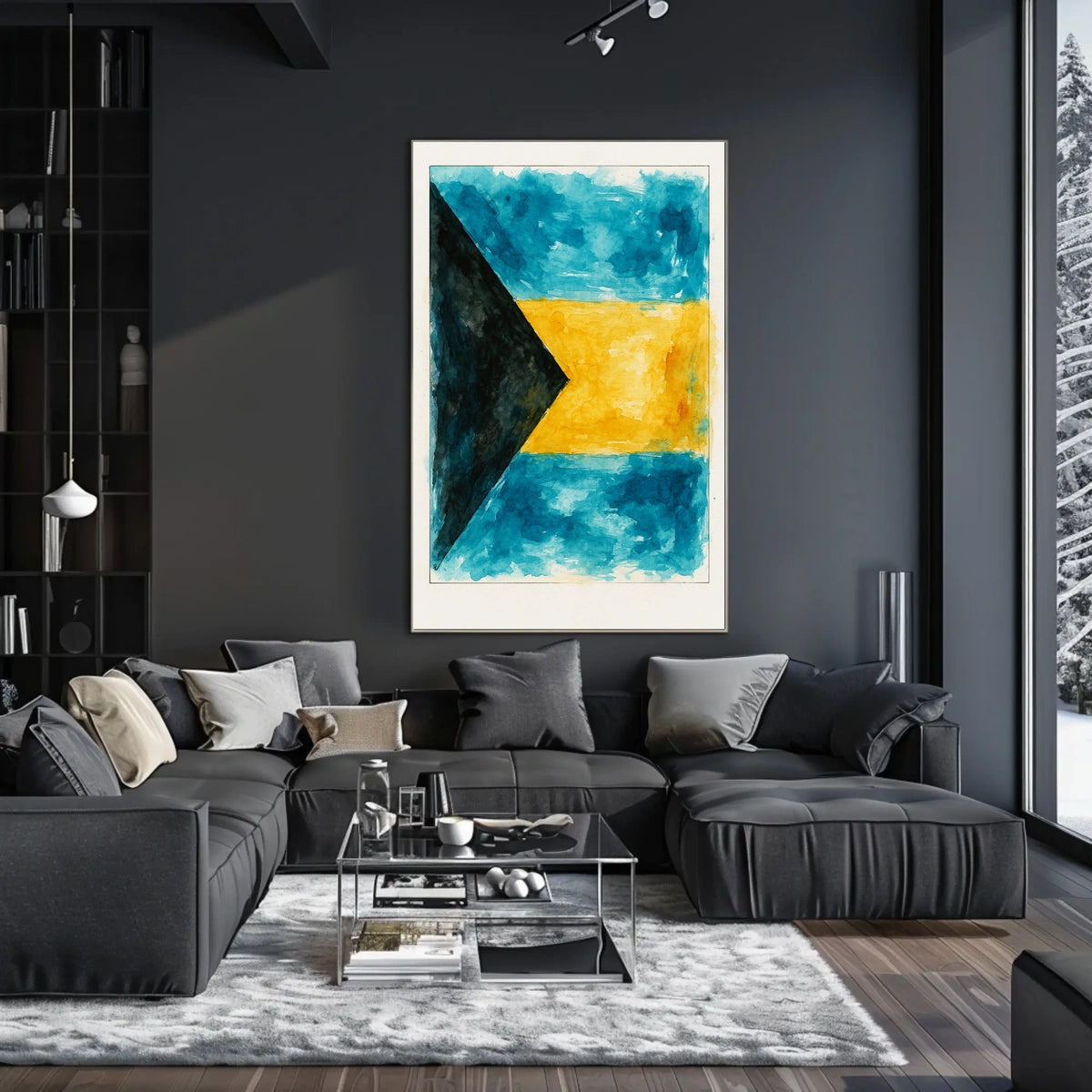 Vibrant Watercolor Flag Poster