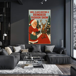 Mrs. Claus Hosts a Reindeer Fashion Show Poster