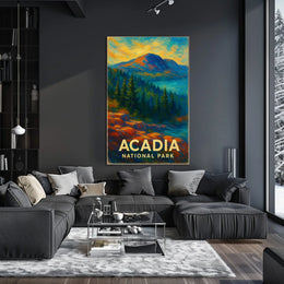 Acadia National Park Poster Coastal Granite Coastline