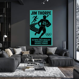 Celebrating a Sports Icon Jim Thorpe Poster