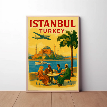 Istanbul Turkey Hagia Sophia Vintage Poster