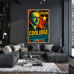 Calvin Coolidge 30th President of the United States Graffiti Pop Art Poster