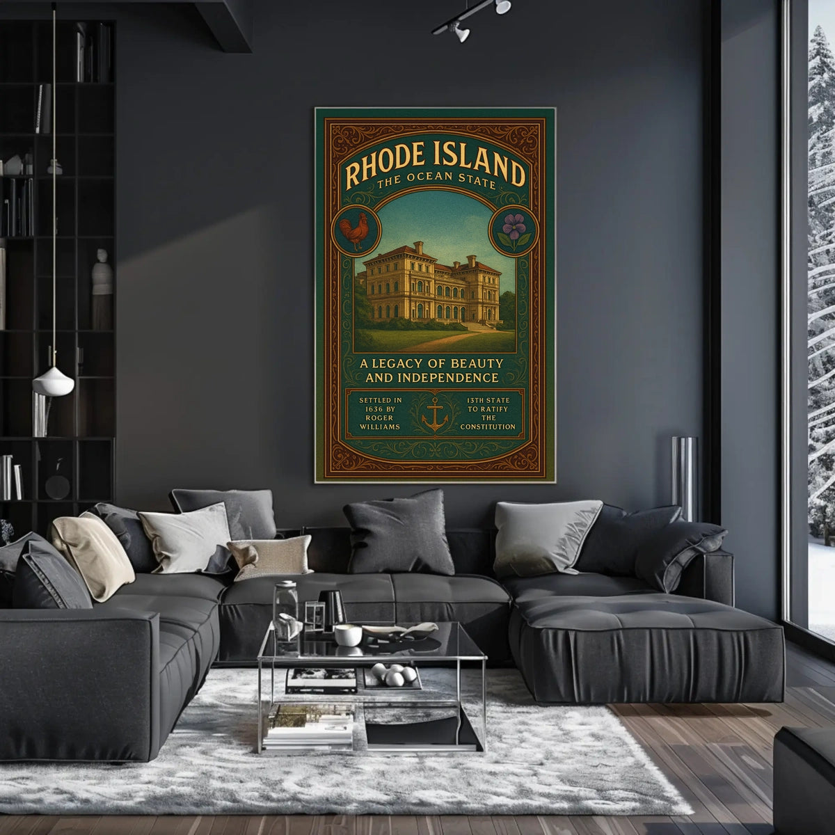 Rhode Island The Ocean State Poster