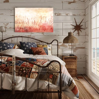 Serene Sunset Wildflower Watercolor Art Print