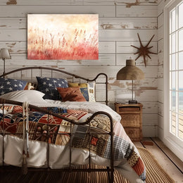 Serene Sunset Wildflower Watercolor Art Print
