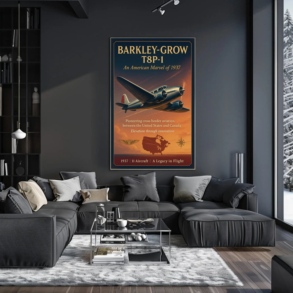 Barkley-Grow T8P-1 Vintage Aviation Poster Art