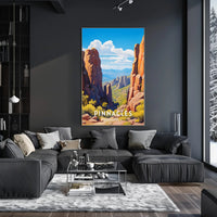 Pinnacles National Park Adventure Landscape National Park Poster
