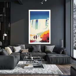 Journey Beneath The Falls Scenic Wall Art Poster