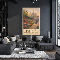 Paris Flower Market Poster