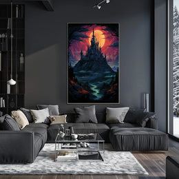 Enchanted Castle At Dusk Poster