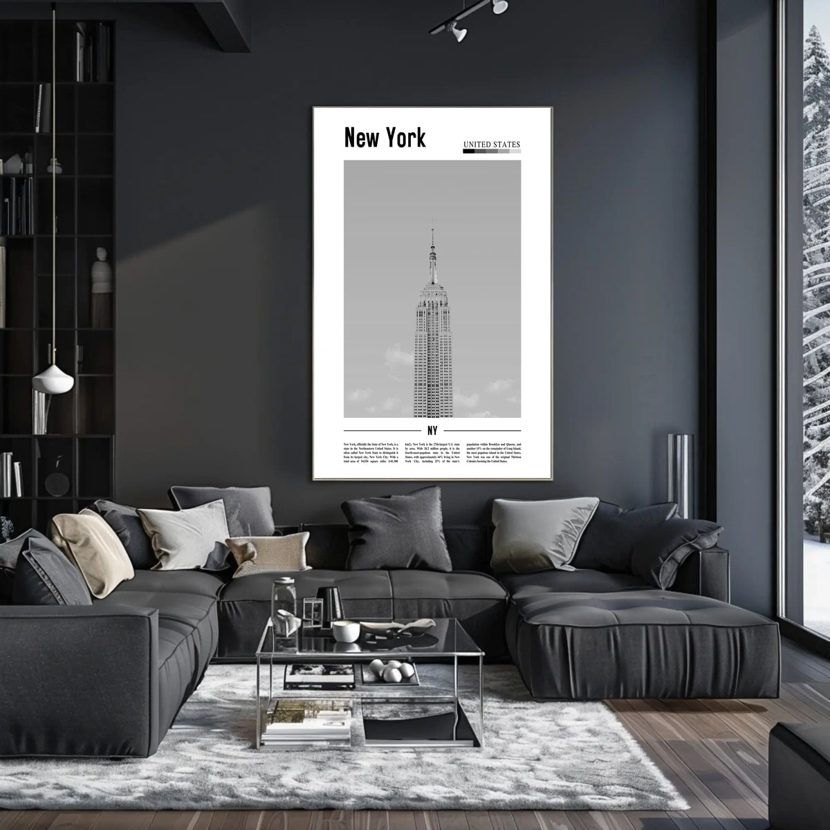 New York Empire State Building Poster Modern Wall Art