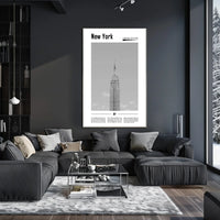 New York Empire State Building Poster Modern Wall Art