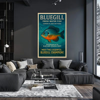 Bluegill Fish Vintage Illustration - Animal Poster
