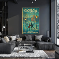 Snowfall on the Common Poster