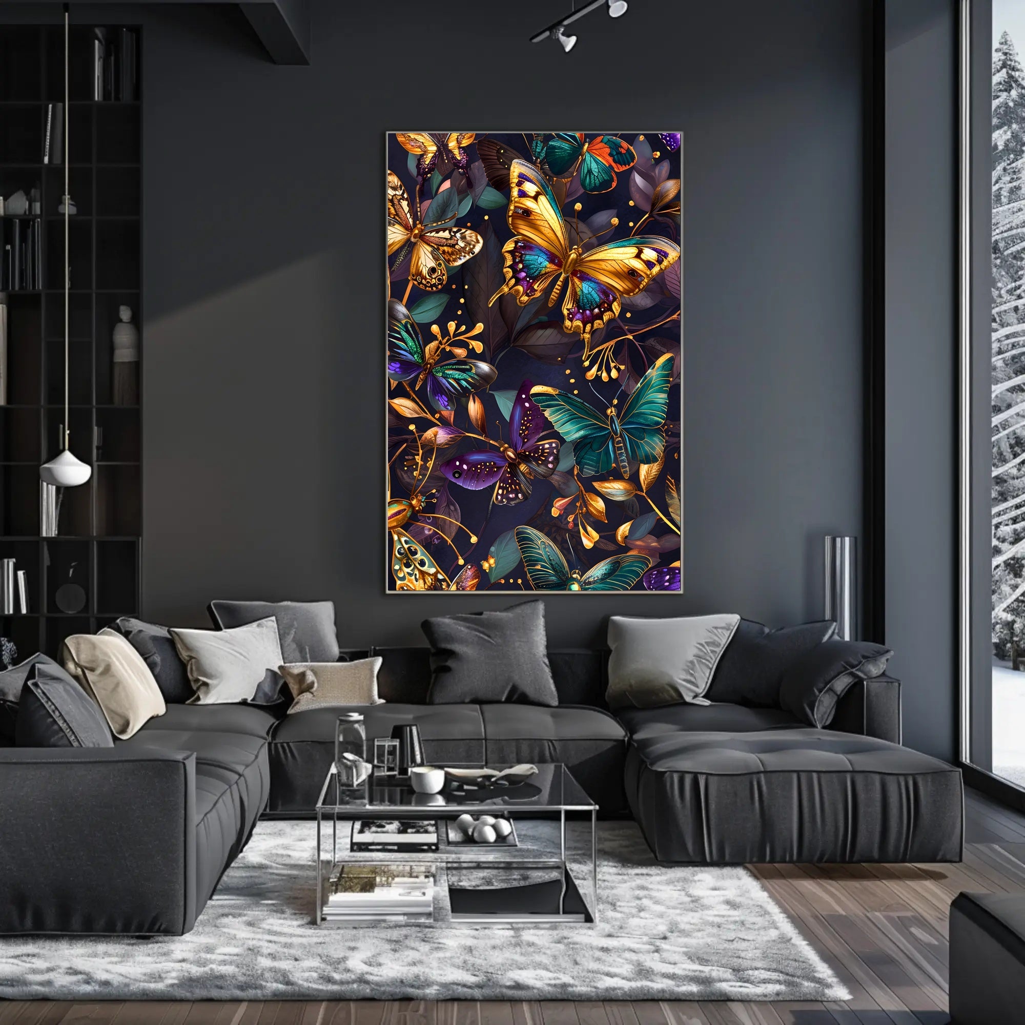 Luxurious Butterfly Elegance: Abstract or Artistic Poster