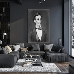 Abraham Lincoln Top Hat Desk Poster Historical Artwork PosterGoat