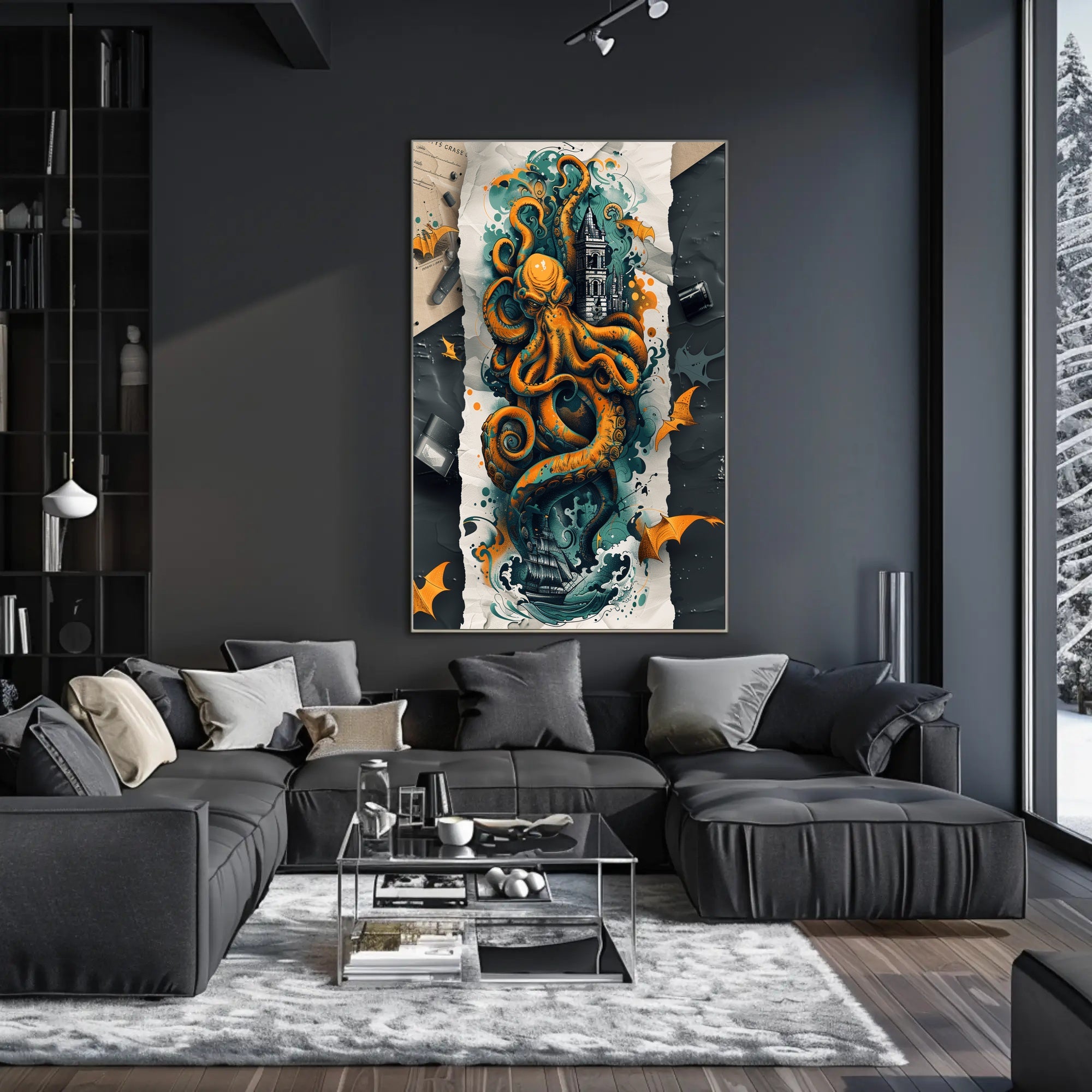 The Kraken's Grasp Art Print Poster for Decor Lovers PosterGoat