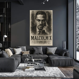 Malcolm X Portrait Poster