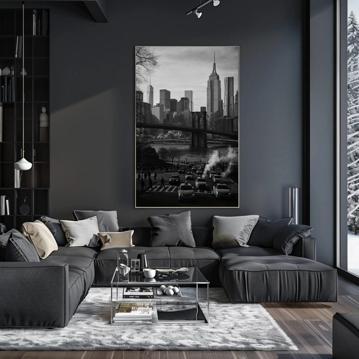 New York City Skyline Poster Wall Art 18x24 Print Premium