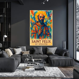 Saint Felix Spoleto Sacred Heritage Travel Portrait Inspirational Wanderer Decor Poster