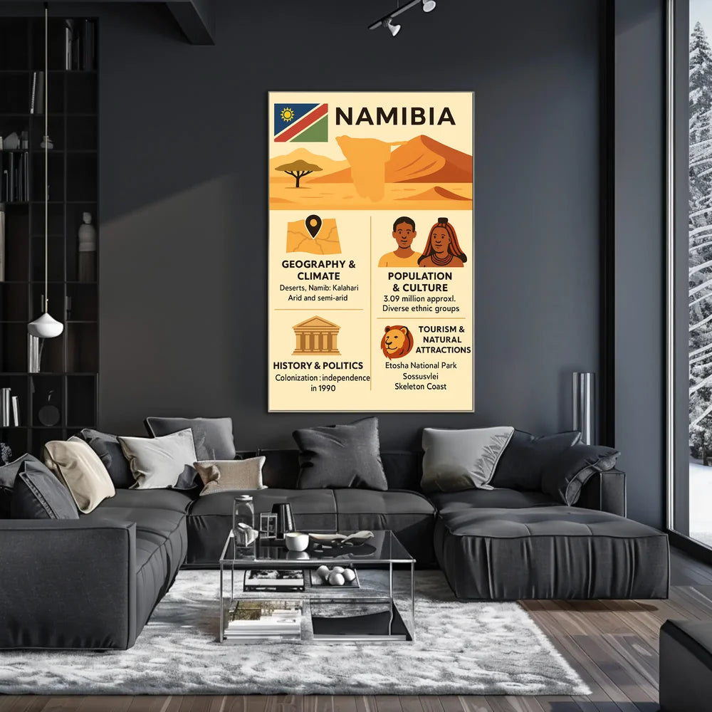 Namibia's Natural Wonders Travel Poster