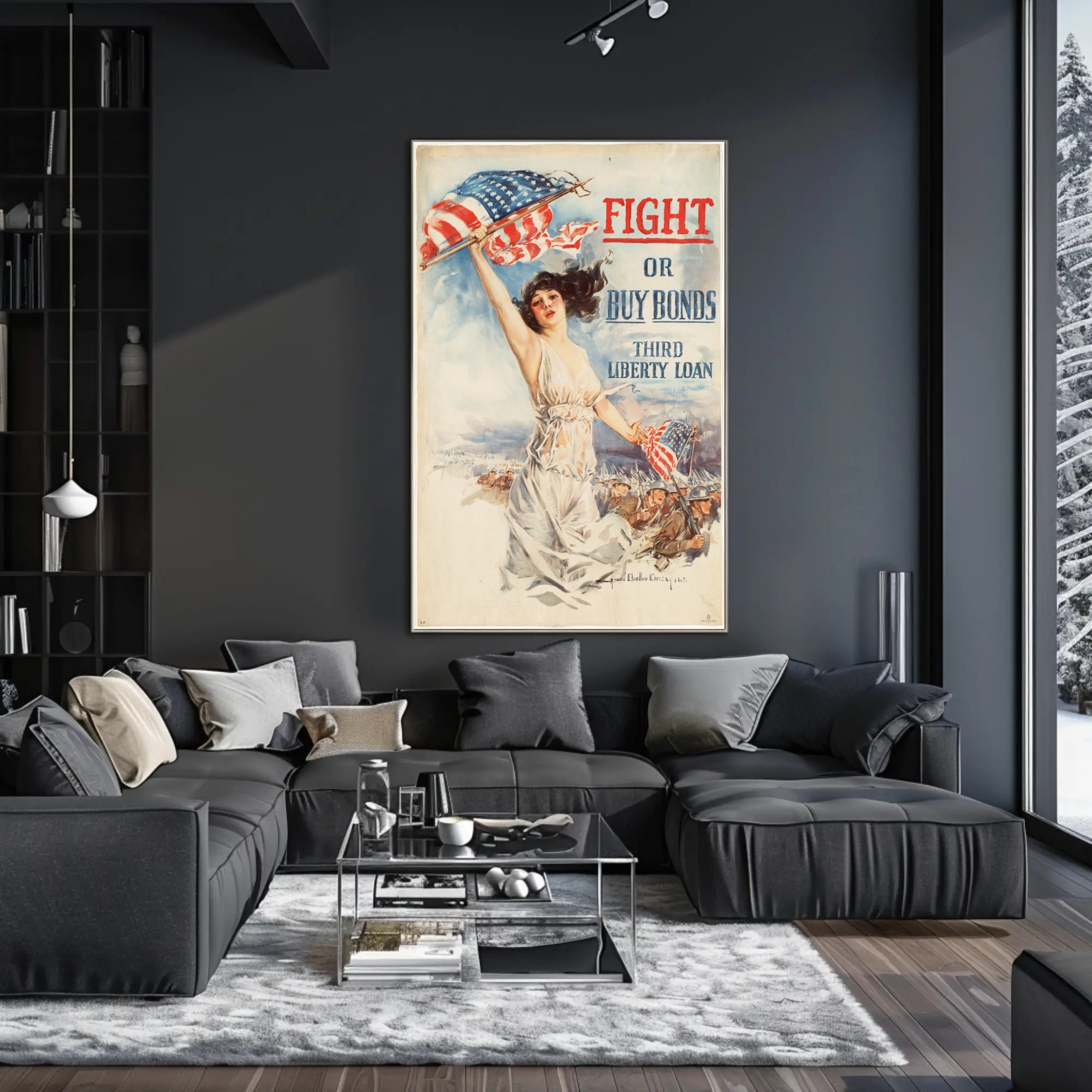 Patriotic Liberty WWI America Propaganda Poster