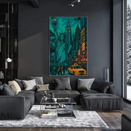 New York Vibes Art Print Iconic Skyline For NYC Lovers