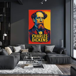 Charles Dickens Portrait Poster